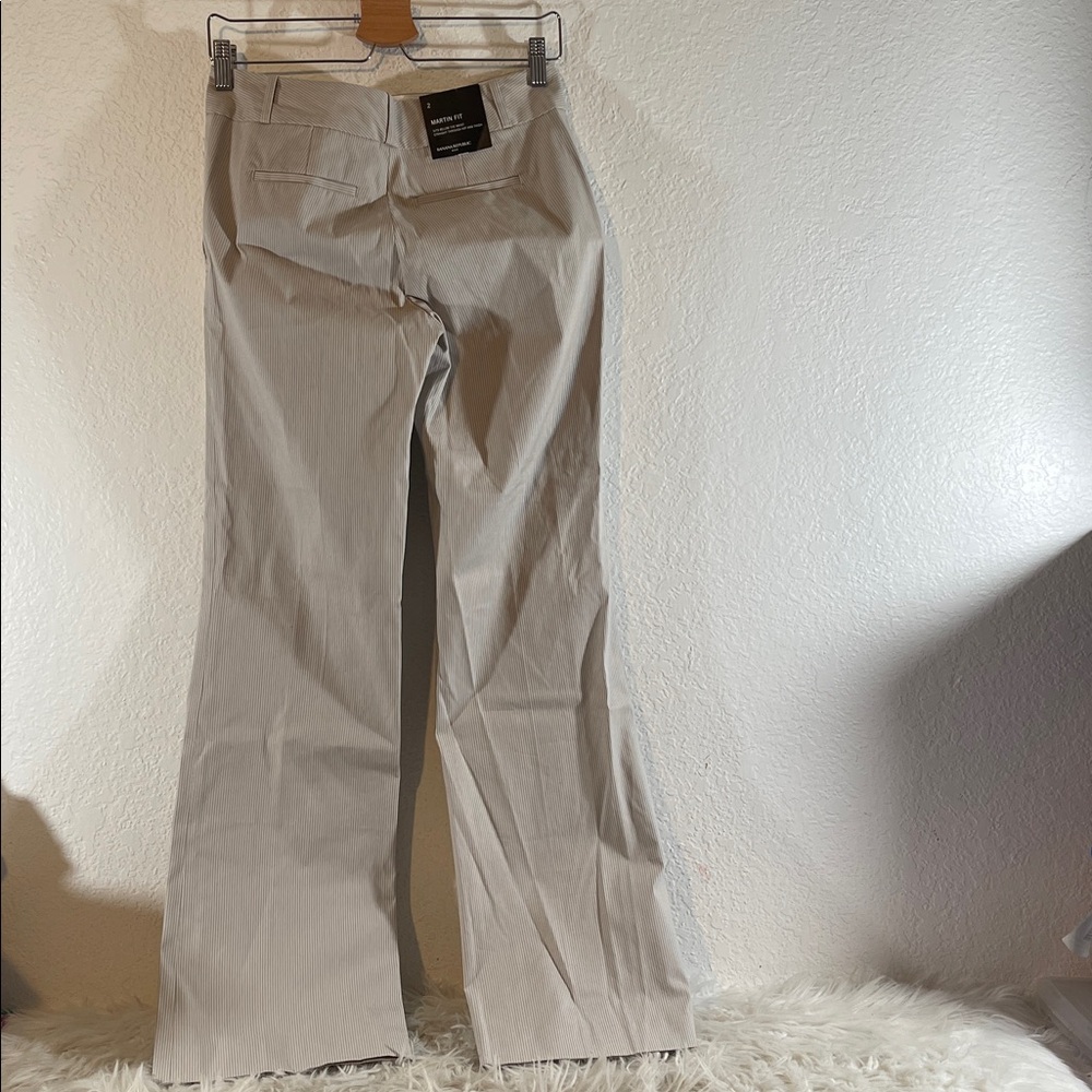 BANANA REPUBLIC Martin Fit With Stripes Trousers Front Pockets Size 2 NEW - Picture 4 of 10